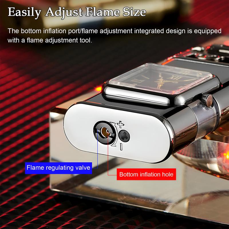 LighterFox Gun-shaped Head Dual Flame Windproof Lighter