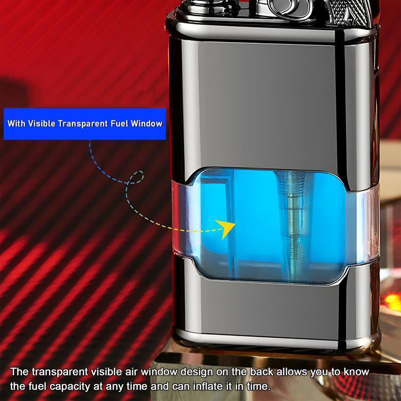 LighterFox Gun-shaped Head Dual Flame Windproof Lighter