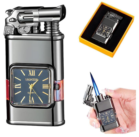 LighterFox Gun-shaped Head Dual Flame Windproof Lighter